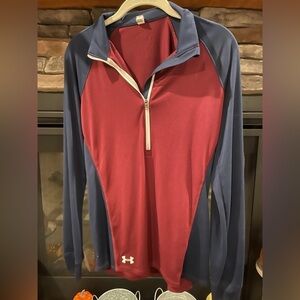 Maroon and blue. Size Medium. Long sleeve Under Armour tee